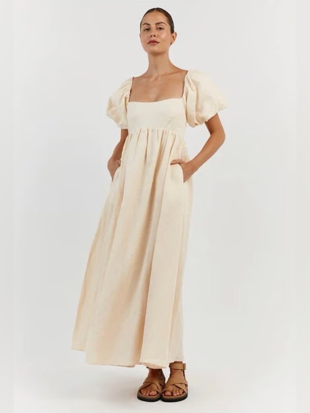 DISSH Monty Butter Linen Midi Dress